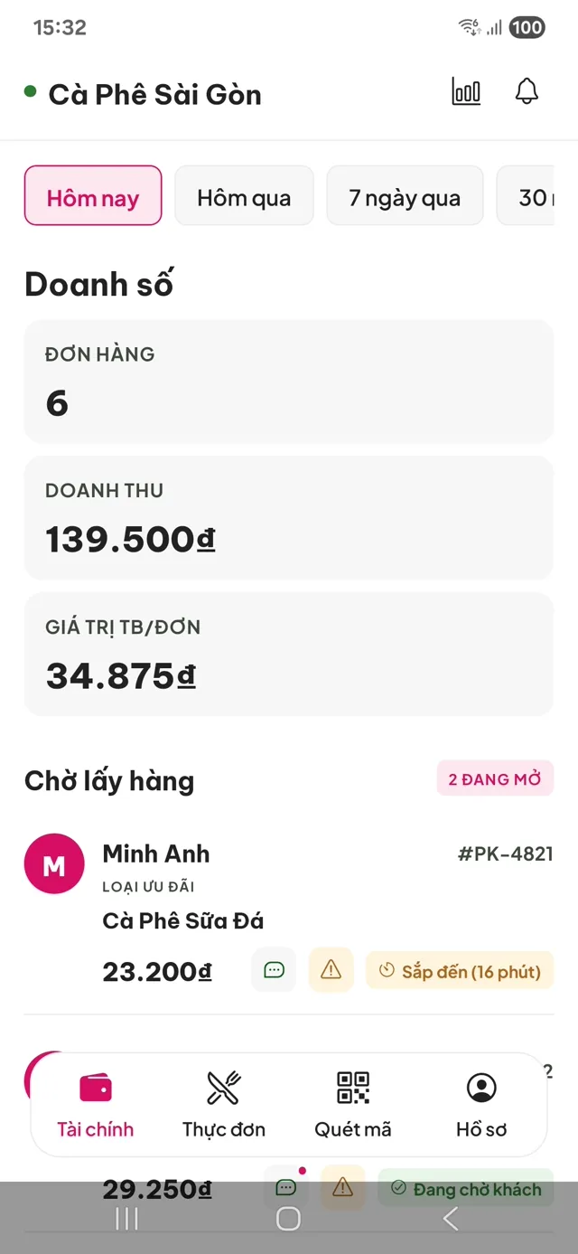 Pickoo restaurant dashboard